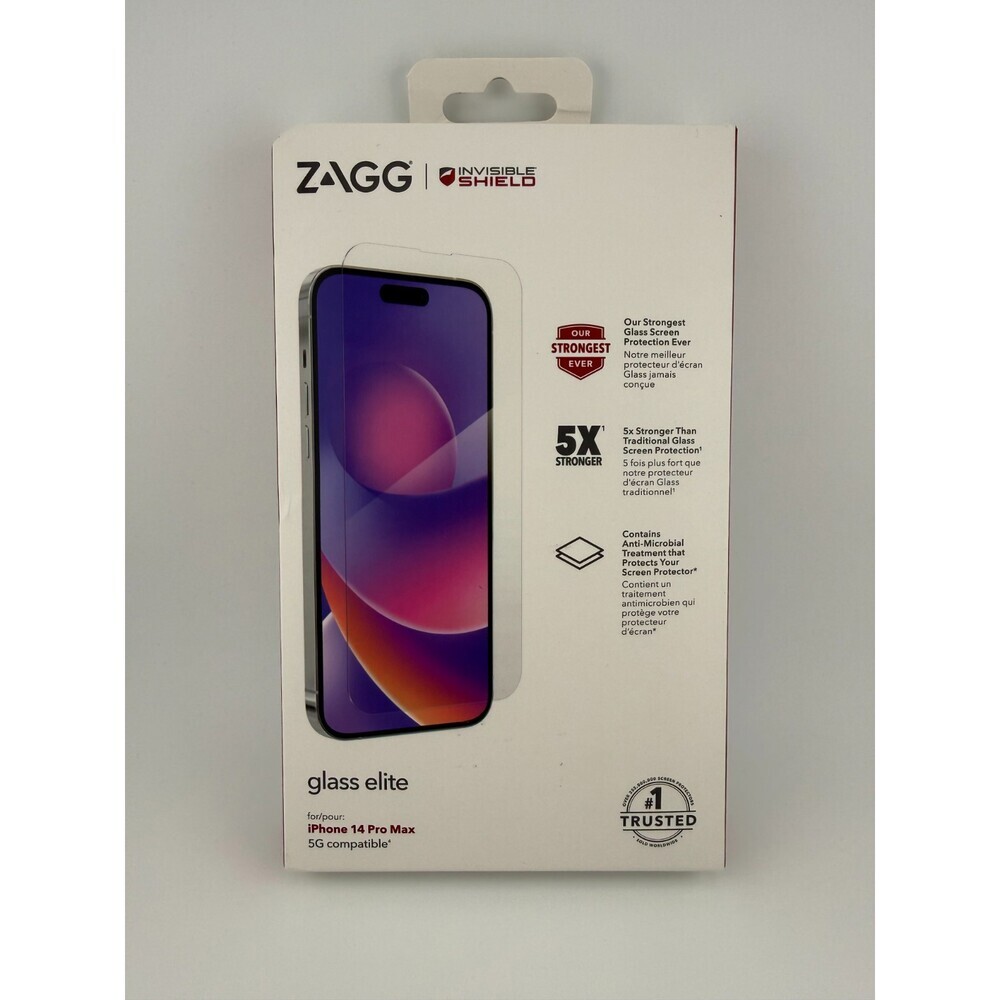 NEW ZAGG InvisibleShield Glass Elite Screen Protector for iPhone 14 Pro Max